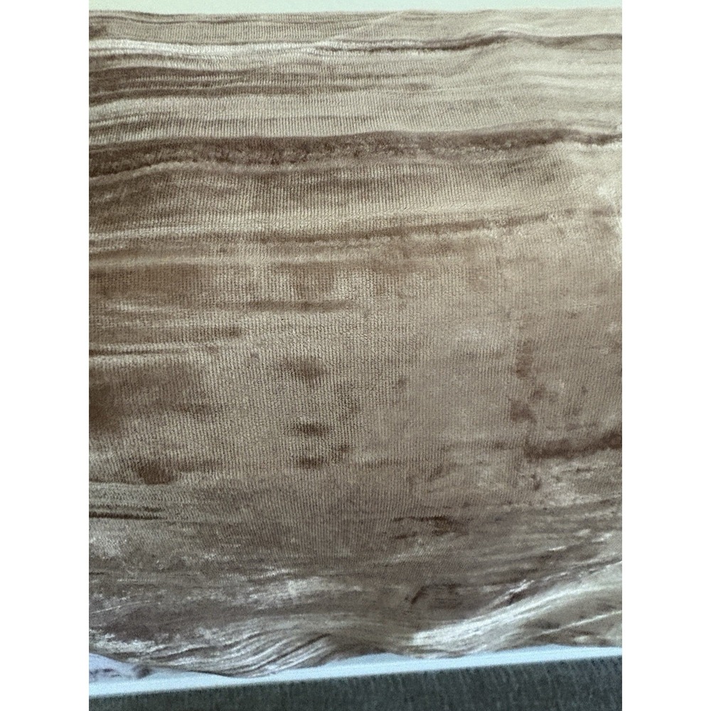 2 West Elm Crinkle Velvet  tan 26x26 Euro